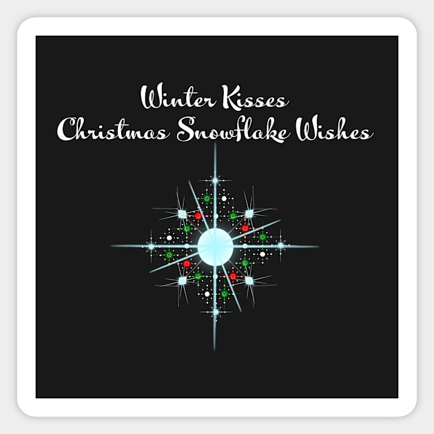 Winter Kisses and Christmas Snowflakes Wishes Sticker by Artstastic